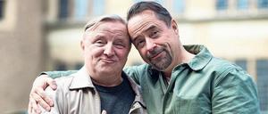 Seit 20 Jahren dabei: Axel Prahl (links) und Jan Josef Liefers sind im Münster-Krimi seit zwei Jahrzehnten kein Herz und eine Seele. 