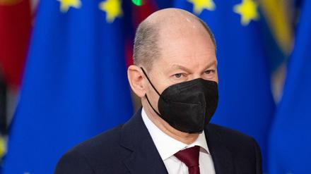 Bundeskanzler Olaf Scholz (SPD) am Donnerstag beim EU-Gipfel in Brüssel.