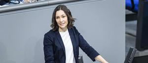 Die neue Familienministerin Anne Spiegel bei einer Rede im Bundestag. 