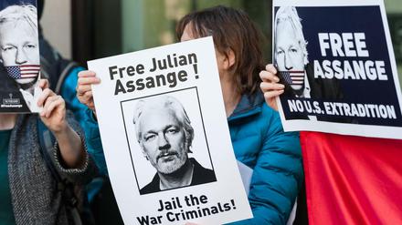 Demionstration für die Freilassung von Julian Assange in London (Archivbild von 2019) 