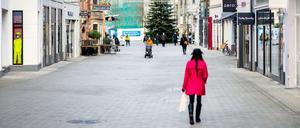 Leere Innenstadt von Oldenburg. Geht es nach dem RKI, sieht es in ganz Deutschland ab sofort so aus.