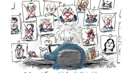 Selbstporträt: Diese Karikatur hat Klaus Stuttmann Anfang Dezember zum Amtsantritt der neuen Regierung gezeichnet.