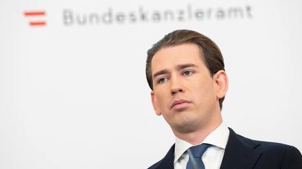 Österreichs Ex-Kanzler Sebastian Kurz bei einer Pressekonferenz im Oktober 
