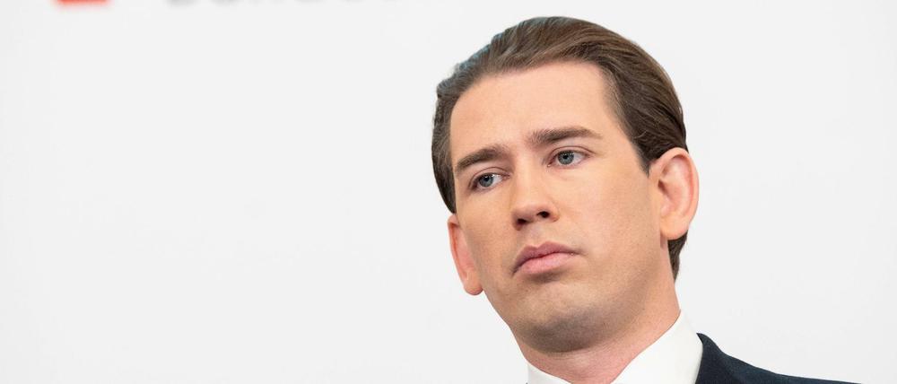 Österreichs Ex-Kanzler Sebastian Kurz bei einer Pressekonferenz im Oktober 