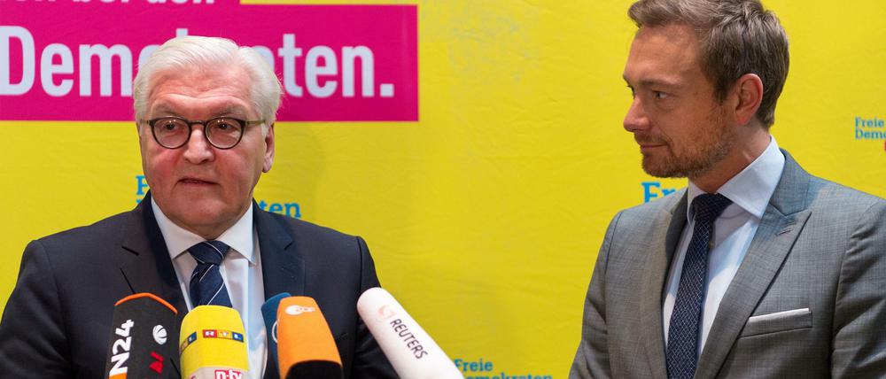 Bundespräsident Frank-Walter Steinmeier erhält Rückendeckung von der FDP um Parteichef Christian Lindner.