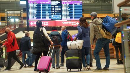 Hier ging alles gut: Reisende am vergangenen Sonnabend am Flughafen BER.