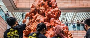 Die „Säule der Schande“ stand in Erinnerung an das Tiananmen-Massaker auf dem Campus der Hong Kong University (HKU). Über Nacht wurde sie beseitigt.