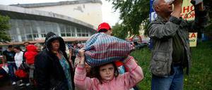 Flüchtlinge nahe Donetsk