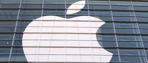 Apple-Logo an einer Glasfassade in San Francisco (Archivbild von 2016)