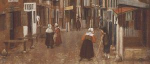 Vrels „Straßenszene mit Personen im Gespräch“ entstand nach 1633. 