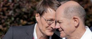 Olaf Scholz und Karl Lauterbach während des Wahlkampfs.