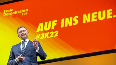 Wegen Corona saßen die Zuhörer von FDP-Chef Christian Lindner zu Hause an ihren Bildschirmen.