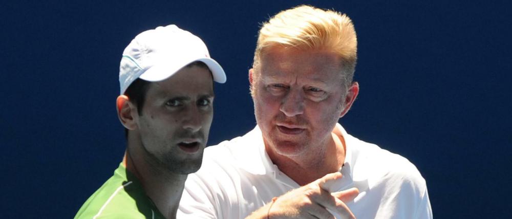 Das war einmal. Boris Becker (rechts) als Coach von Novak Djokovic.