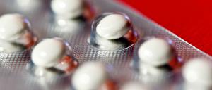 Eine Packung Anti-Baby-Pillen.