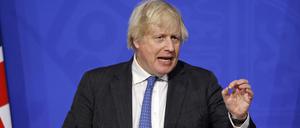 Boris Johnson bei einem Auftritt Mitte Dezember.