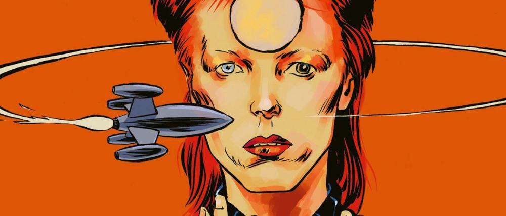 Davids Bowie als Ziggy Stardust, gezeichnet von Reinhard Kleist.