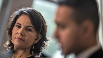 Annalena Baerbock (Bündnis 90/Die Grünen) mit ihrem Amtskollegen Luigi Di Maio.