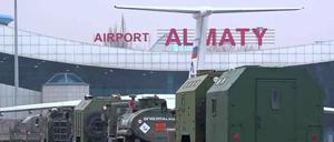 Der Flughafen im kasachischen Almaty war rund eine Woche lang gesperrt.