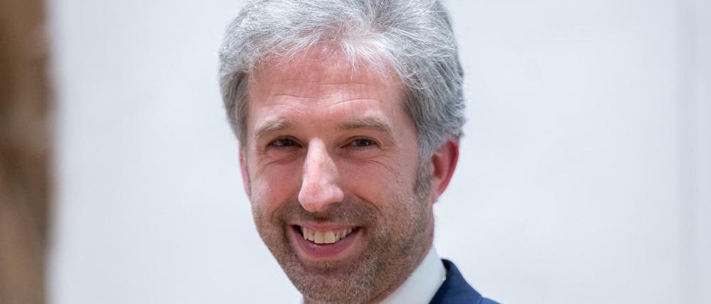 Boris Palmer (Bündnis 90/Die Grünen) im Tübinger Rathaus.