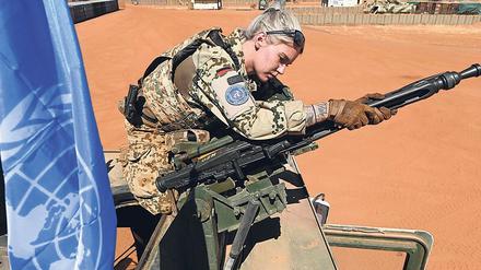 Im Einsatz. Eine deutsche Soldatin in Mali.