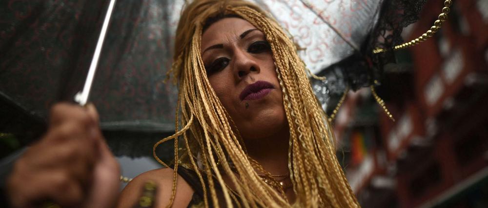 Teilnehmerin beim Guatemala Pride in der Hauptstadt.