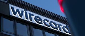 Der Schriftzug von Wirecard an der damaligen Firmenzentrale des Zahlungsdienstleisters in Aschbeim bei München.