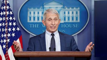 Anthony Fauci bei einer Pressekonferenz im Weißen Haus in Washington.