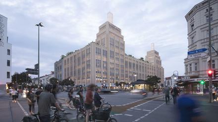 So könnte der Karstadt Hermannplatz nach einer Illustration künftig aussehen.