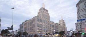 So könnte der Karstadt Hermannplatz nach einer Illustration künftig aussehen.