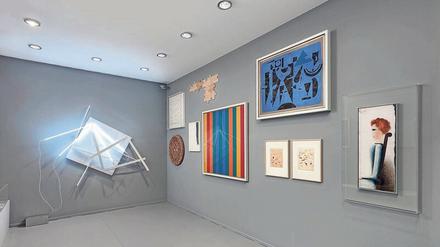 Werke von Josef Albers, Georg Herold, Oskar Schlemmer, Sylvie Fleury und anderen.