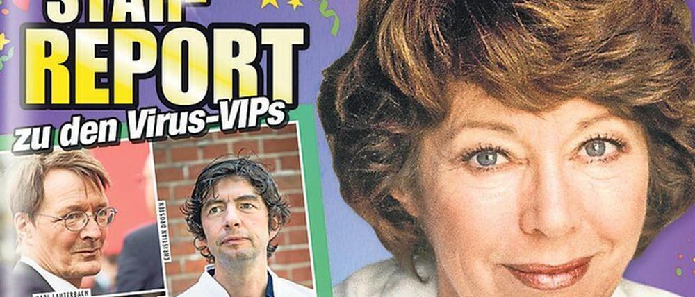 Neuer Look. Vorne Marianne Koch, mittendrin ein „Star-Report“ mit Drosten, Lauterbach, Brinkmann &amp; Co, das „Who’s Who im Kampf gegen Corona“.