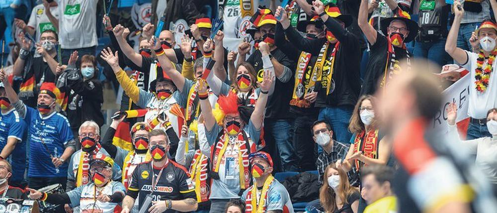 Haufenweise Jubel im Spiel der Deutschen am Freitag in Bratislava.