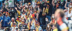 Haufenweise Jubel im Spiel der Deutschen am Freitag in Bratislava.