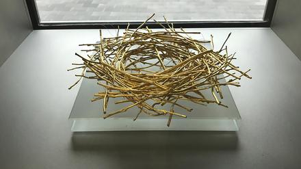 Und es ward nie wieder gesehen: das "Goldnest" in der Vitrine vor dem Diebstahl.
