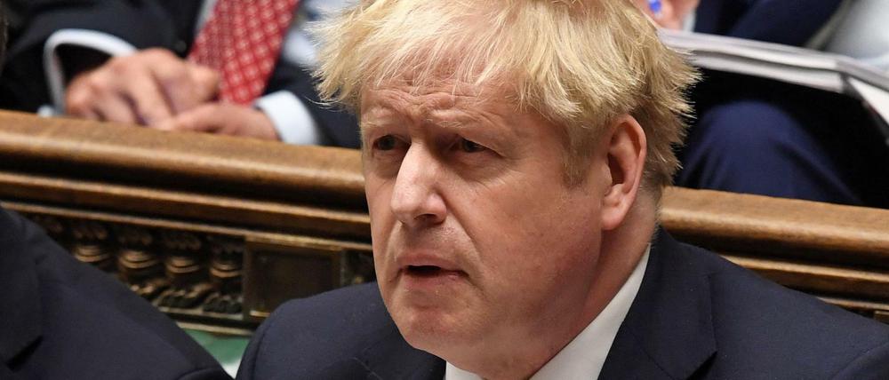 In Erklärungsnot. Der britische Premier Boris Johnson am Mittwoch im Unterhaus.