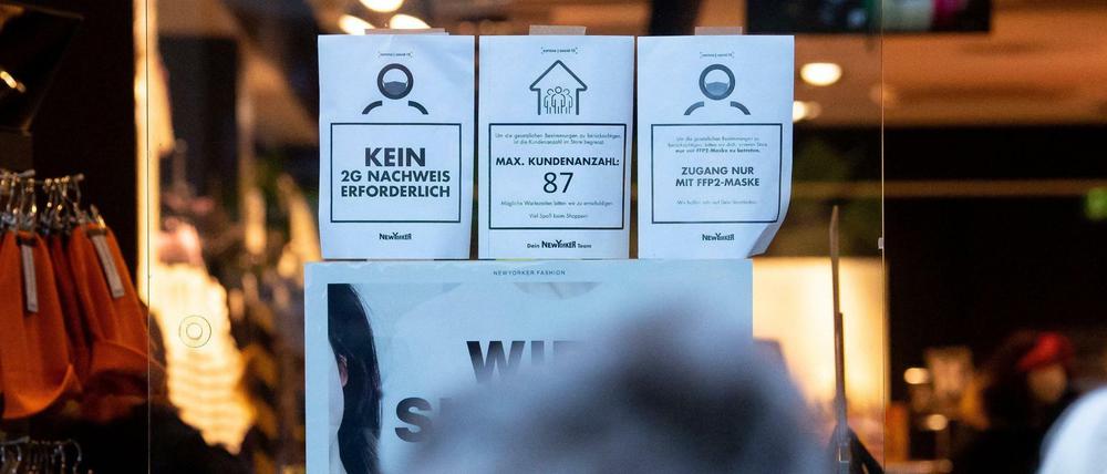 „Kein 2G-Nachweis erforderlich“: Das gilt in Zukunft für alle bayrischen Geschäfte.