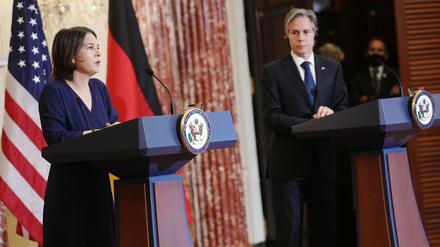 Außenministerin Annalena Baerbock bei ihrem Antrittsbesuch bei US-Außenminister Antony Blinken Anfang Januar.