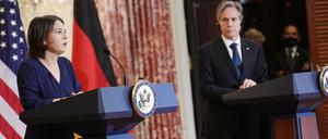 Außenministerin Annalena Baerbock bei ihrem Antrittsbesuch bei US-Außenminister Antony Blinken Anfang Januar.