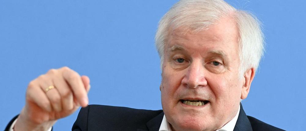 Der damalige Bundesinnenminister Horst Seehofer auf einer Pressekonferenz zu Afghanistan im August 2021.