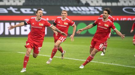 Max Kruse vom 1. FC Union hatte am Samstagabend gleich zweimal Grund zum Jubeln.