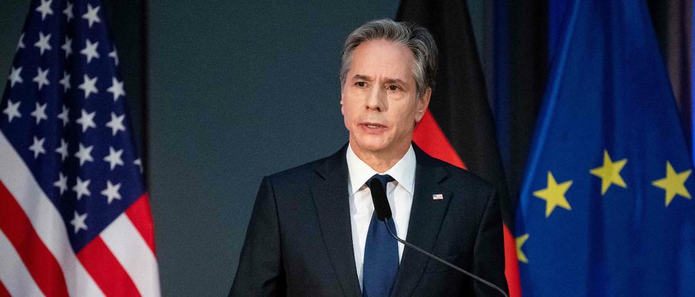 US-Außenminister Tony Blinken bei seiner Rede in Berlin.