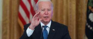 US-Präsident Joe Biden bei einer Pressekonferenz im Weißen Haus.