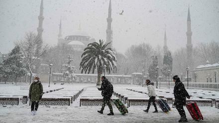 Wintereinbruch in Istanbul.