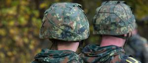 Bundeswehr-Soldaten bei einer Übung.