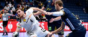 Johannes Golla in einer für ihn typischen Szene, dennoch konnte auch er die Niederlage gegen Schweden nicht verhindern.