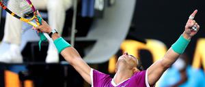 Tennisstar Rafael Nadal hat zum siebten Mal das Halbfinale der Australian Open erreicht. 