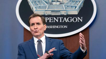 Berichtet von einem weiteren Aufmarsch russischer Truppen an der ukrainischen Grenze: John Kirby, Sprecher des Pentagon.