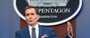 Berichtet von einem weiteren Aufmarsch russischer Truppen an der ukrainischen Grenze: John Kirby, Sprecher des Pentagon.