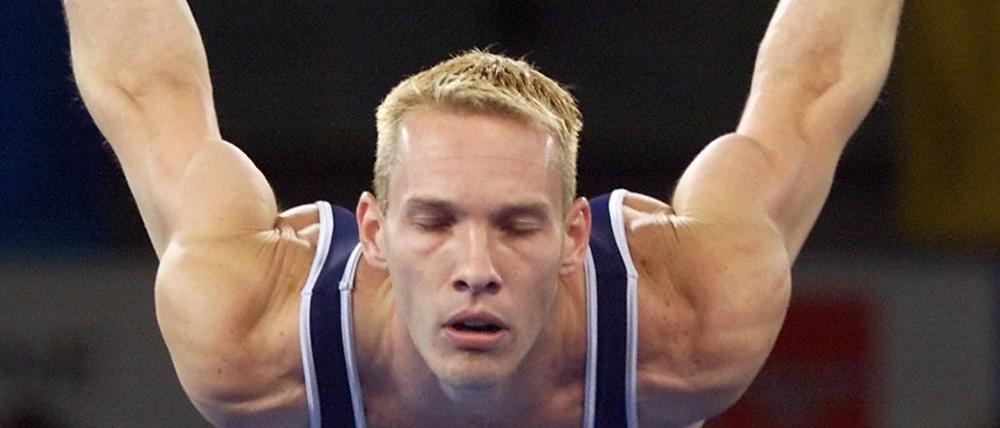 Szilveszter Csollany bei seinem Olympiasieg in Sydney 2000. 