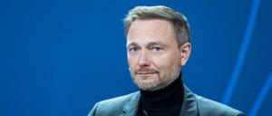 Christian Lindner, Bundesfinanzminister, Mitte Januar in Berlin 